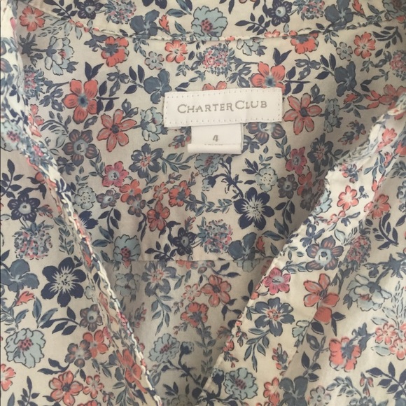 Floral peplum button down shirt - Picture 3 of 4